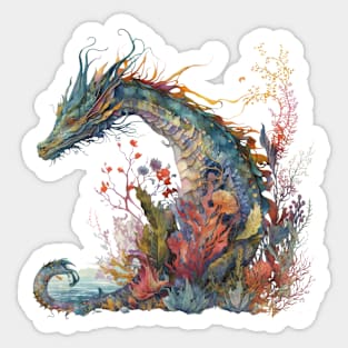 Watercolor Aquatic Leafy Dragon Sticker